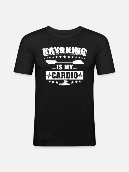 Kayaking Kayak Kayaker - Men's Slim Fit T-Shirt - black