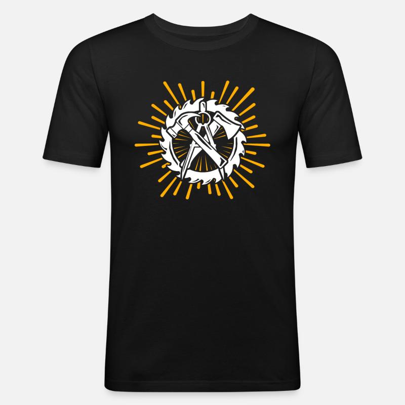 Zimmermann Zimmerer - Männer Slim Fit T-Shirt - Schwarz