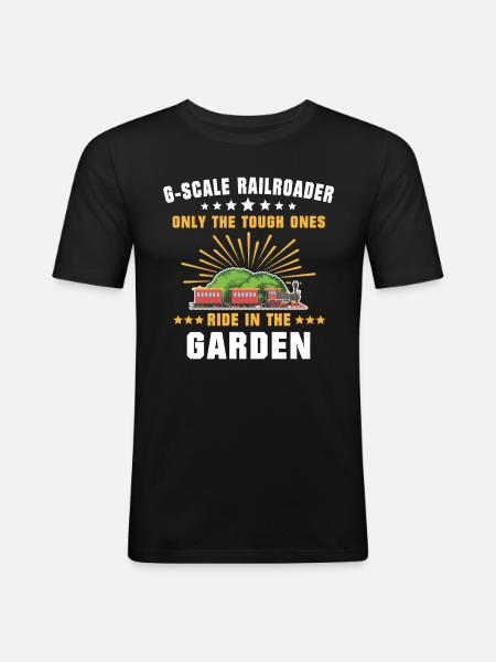 Gartenbahn Modellbahn Spur G - Männer Slim Fit T-Shirt - Schwarz