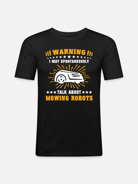 Tondeuse robot Robot tondeuse - T-shirt près du corps Homme - noir