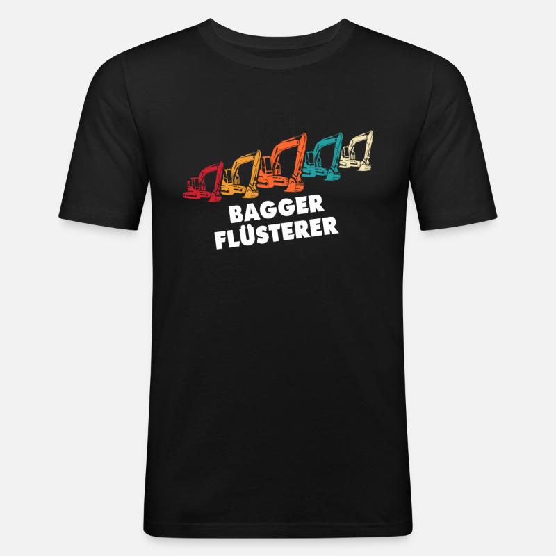 Bagger Flüsterer Baggerflüsterer - Männer Slim Fit T-Shirt - Schwarz