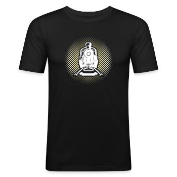 Model railway G gauge - Men's Slim Fit T-Shirt - black - Front - Nik (191cm)