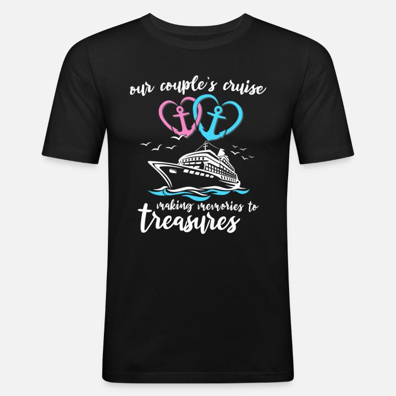 Kreuzfahrt Ehepaar - Männer Slim Fit T-Shirt - Schwarz