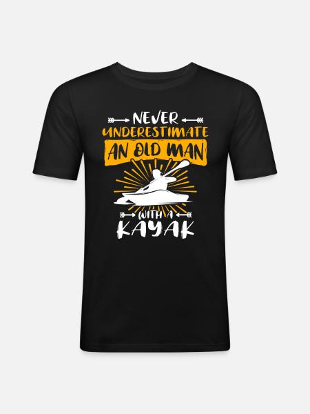 Underestimate kayaker man - Men's Slim Fit T-Shirt - black