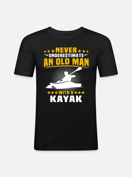 Kayaking Underestimate kayakers - Men's Slim Fit T-Shirt - black