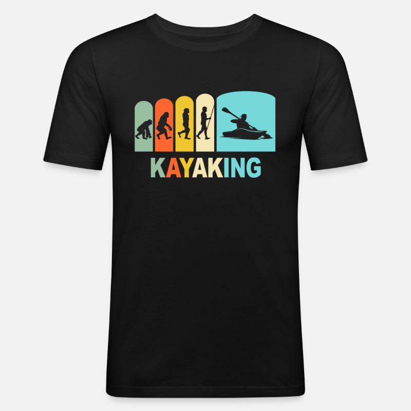 Kayak Evolution Kayaking - Men's Slim Fit T-Shirt - black