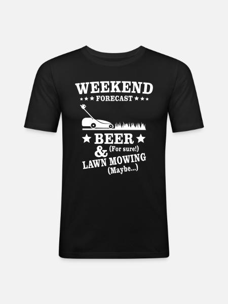 Lawn mower sayings - Men's Slim Fit T-Shirt - black