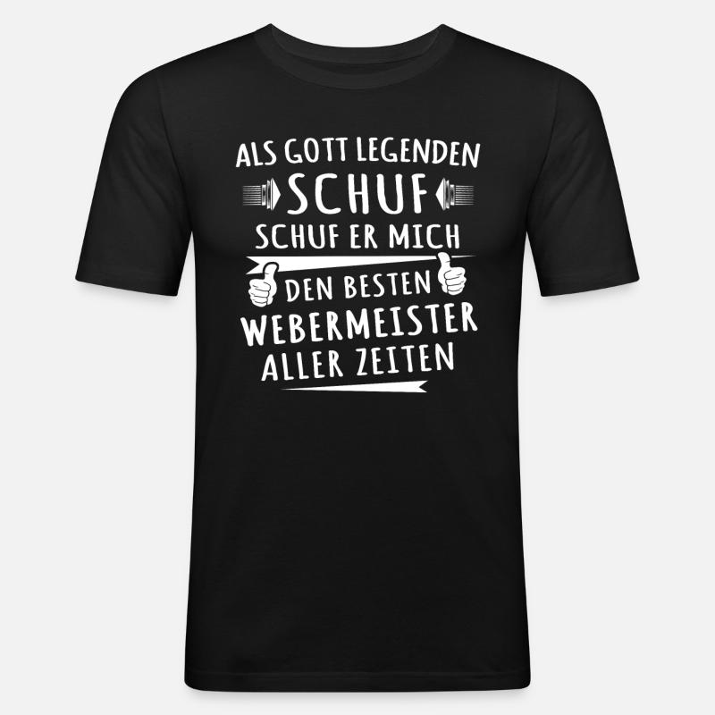 Webermeister Geschenkidee - Männer Slim Fit T-Shirt - Schwarz