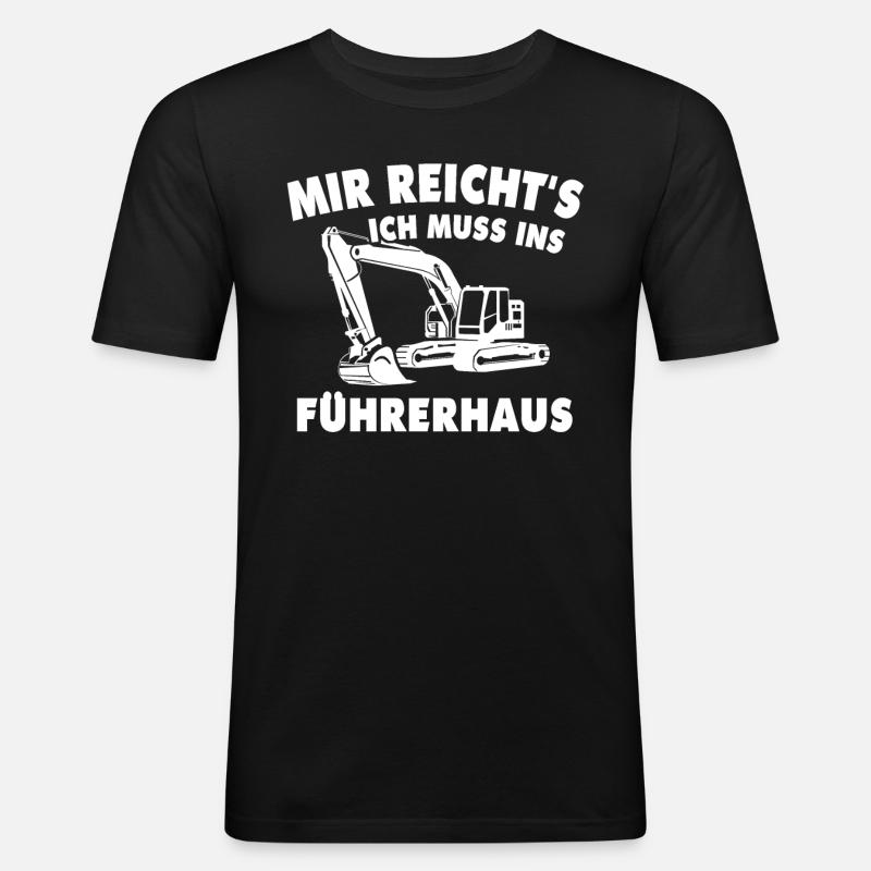 Baggerführer Geschenk - Männer Slim Fit T-Shirt - Schwarz