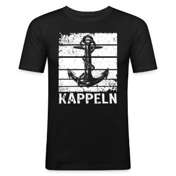 Kappeln Sprüche Kappelner Spruch - Männer Slim Fit T-Shirt - Schwarz - Vorne - Nik (191cm)
