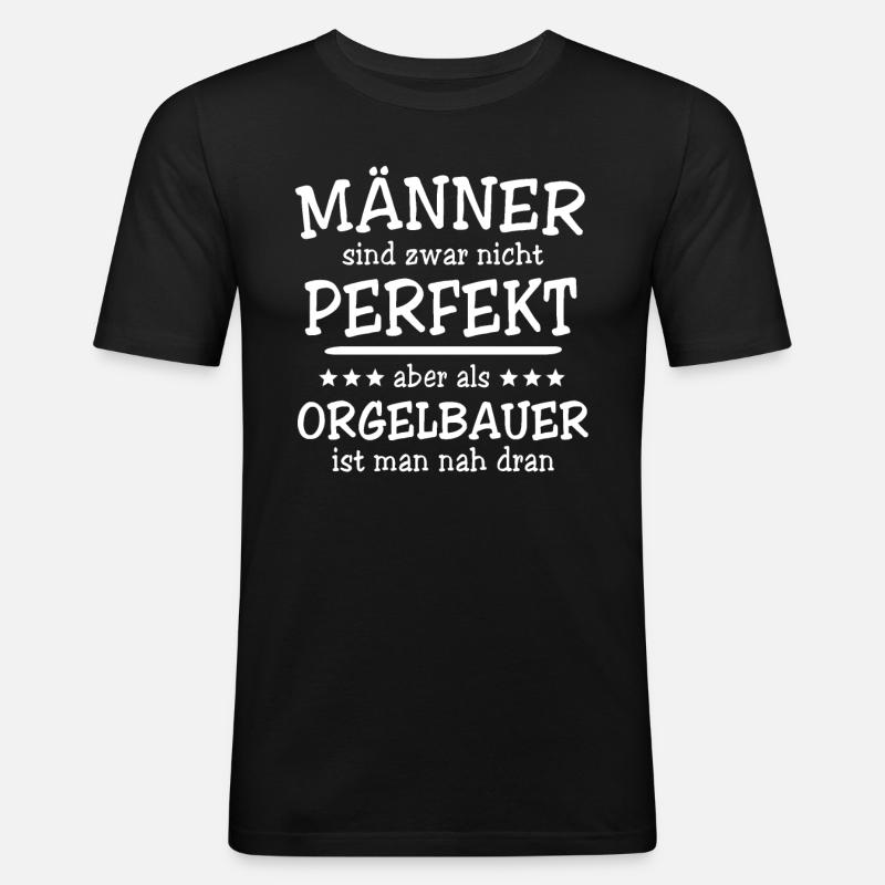 Orgelbauer Männer - Männer Slim Fit T-Shirt - Schwarz