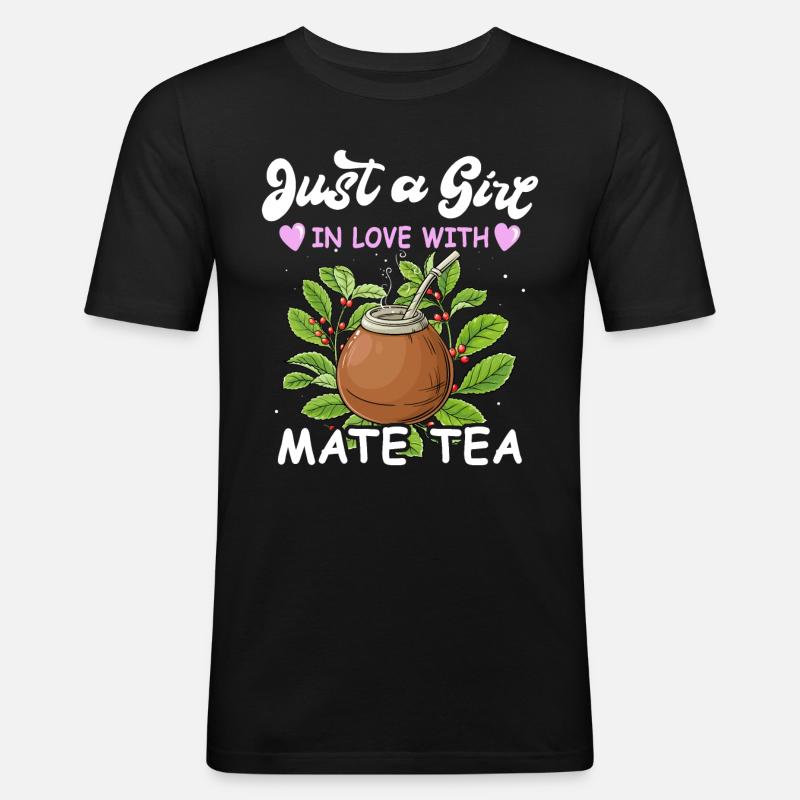 Mate Tee Teetrinker - Männer Slim Fit T-Shirt - Schwarz