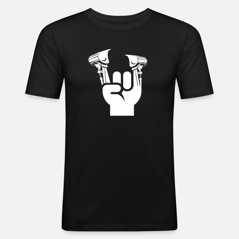 Bagger Fahren Baggerfahrer - Männer Slim Fit T-Shirt - Schwarz