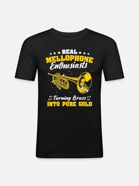 Mellophone Musician - Men's Slim Fit T-Shirt - black