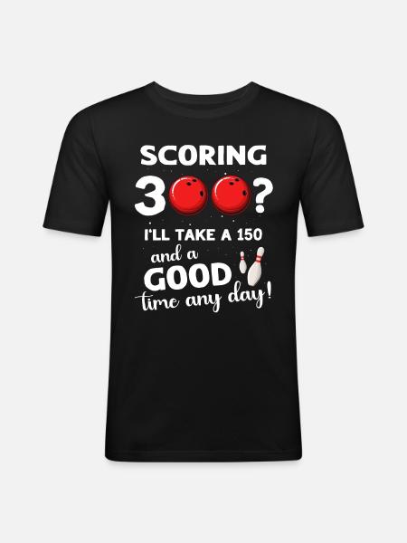 Bowler 300 Bowling - Men's Slim Fit T-Shirt - black