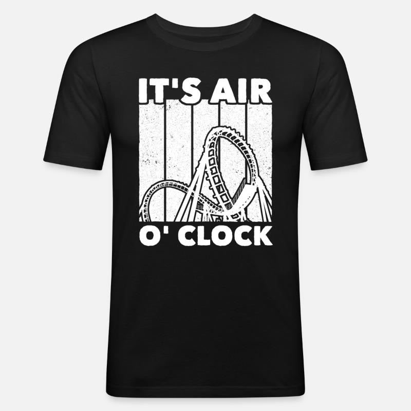 Achterbahn Roller Coaster - Männer Slim Fit T-Shirt - Schwarz