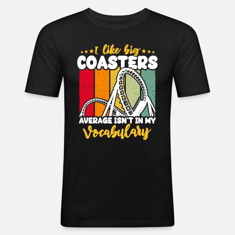 Roller Coaster Roller Coaster Riders - Men's Slim Fit T-Shirt - black