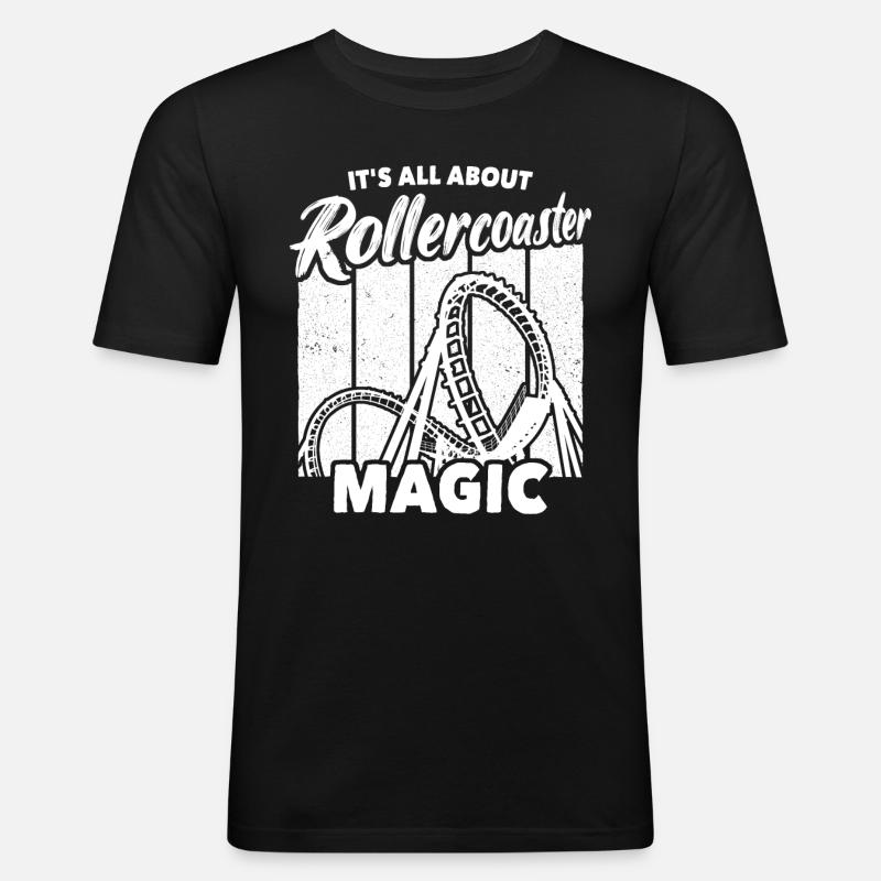 Roller Coaster Roller Coaster Riders - T-shirt près du corps Homme - noir