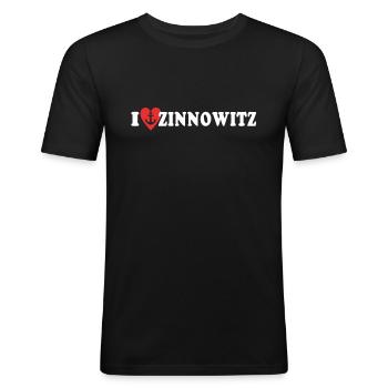 I Love Zinnowitz Liebe - Men's Slim Fit T-Shirt - black - Front - Nik (191cm)