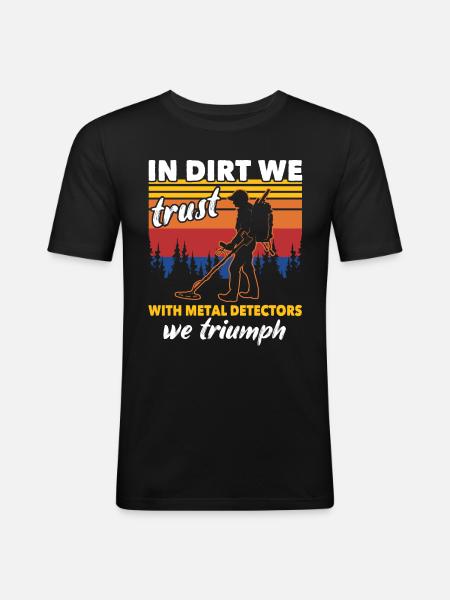 Dirt Fishing Probes - Men's Slim Fit T-Shirt - black