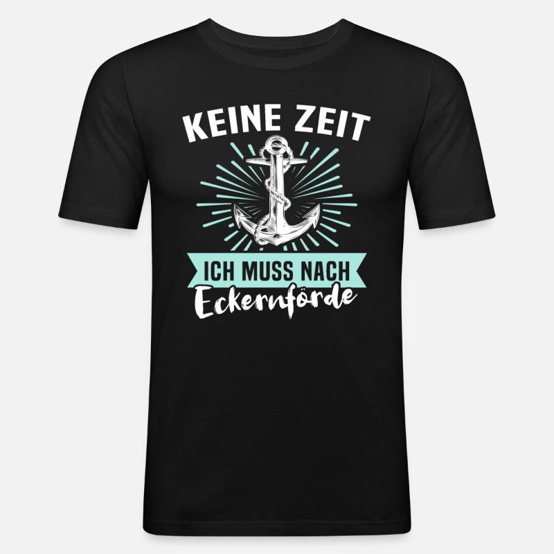 Eckernförde Eckernförder - Männer Slim Fit T-Shirt - Schwarz