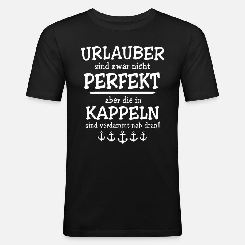 Kappeln Kappelner - Männer Slim Fit T-Shirt - Schwarz