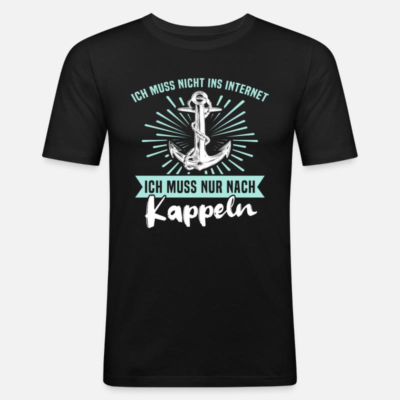 Kappeln Kappelner - Männer Slim Fit T-Shirt - Schwarz