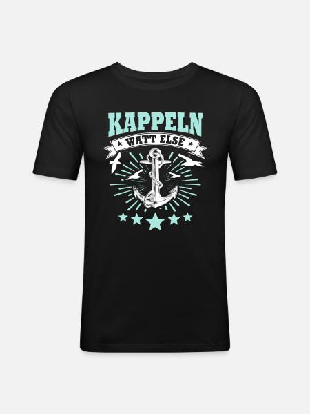 Kappeln Kappelner - Männer Slim Fit T-Shirt - Schwarz