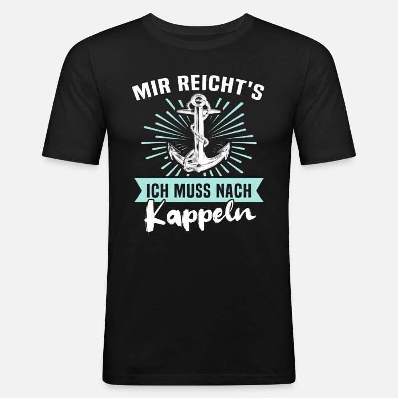 Kappeln Kappelner - Männer Slim Fit T-Shirt - Schwarz
