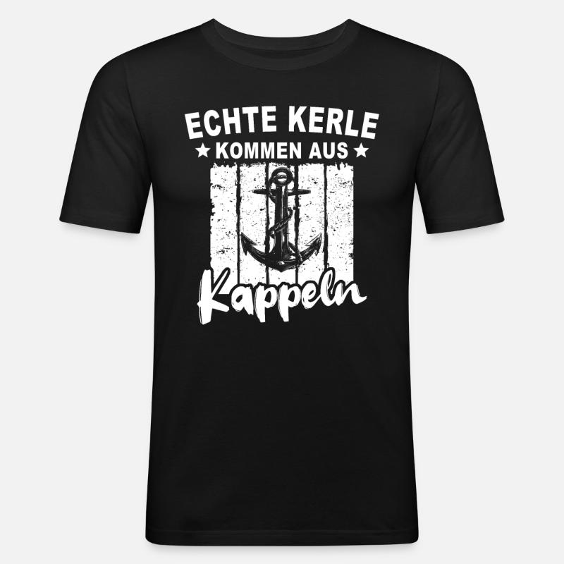 Kappeln Kappelner - Männer Slim Fit T-Shirt - Schwarz