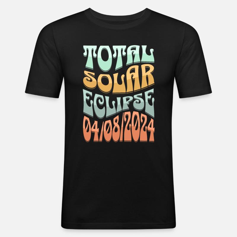 Solar eclipse - Men's Slim Fit T-Shirt - black