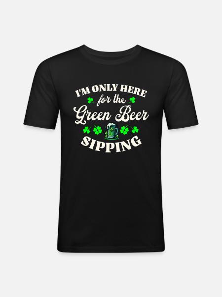 Irlande Fête de la Saint-Patrick - T-shirt près du corps Homme - noir