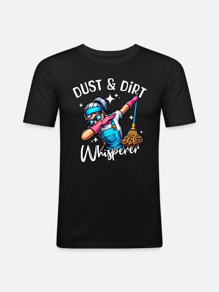 Cleaner Whisperer Cleaning Lady - Men's Slim Fit T-Shirt - black
