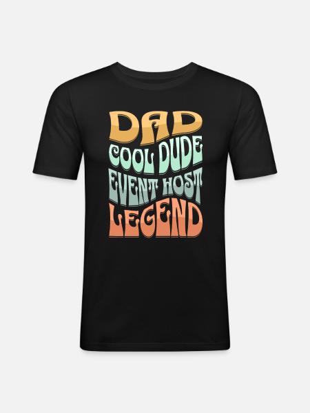 Papa Event Host - Men's Slim Fit T-Shirt - black