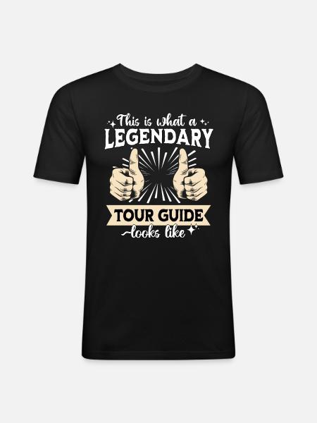 Legendary Tour Guide - Men's Slim Fit T-Shirt - black