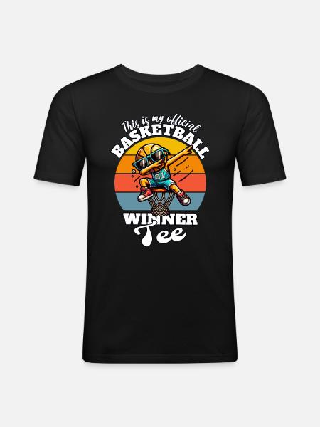 Basketteur - T-shirt près du corps Homme - noir