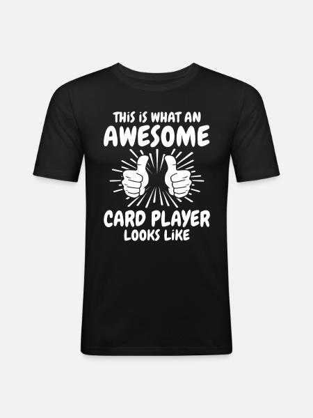 Card player - Men's Slim Fit T-Shirt - black