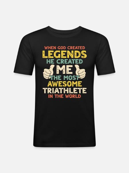 Triathlete - Men's Slim Fit T-Shirt - black