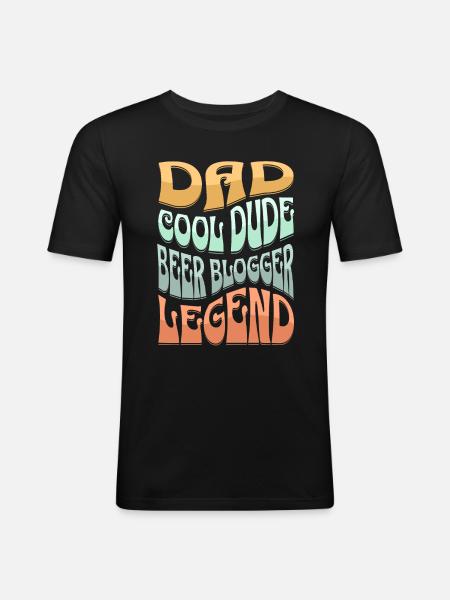 Dad Beer Blogger - Men's Slim Fit T-Shirt - black