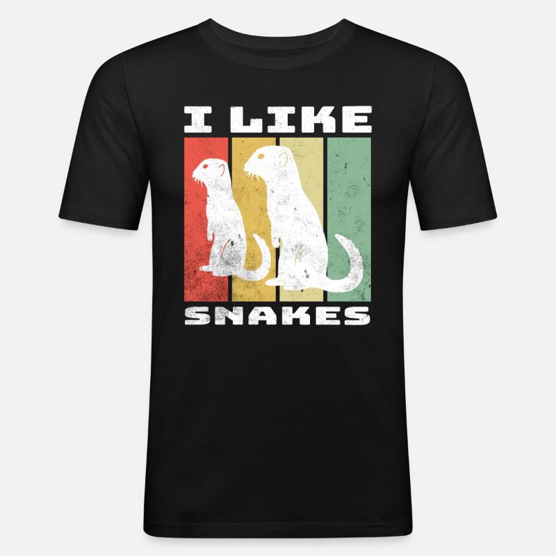 Erdmännchen Sprüche - Männer Slim Fit T-Shirt - Schwarz