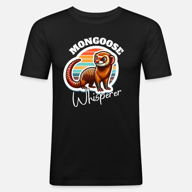 Erdmännchen Flüsterer - Männer Slim Fit T-Shirt - Schwarz