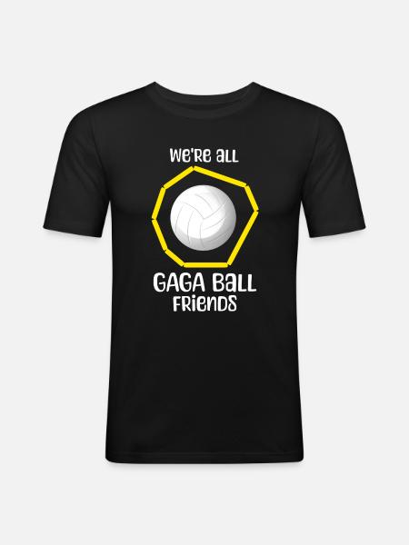 Gaga Ball Sayings - Men's Slim Fit T-Shirt - black