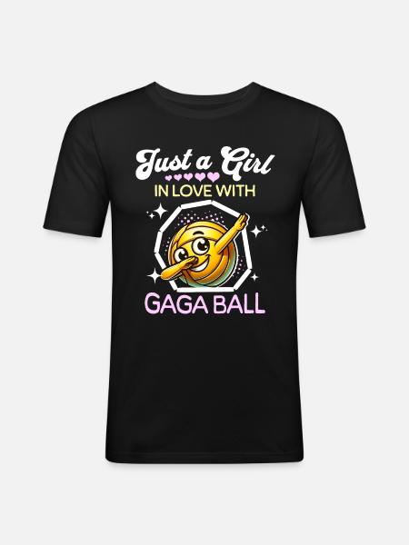 Gaga Ball Girl - Men's Slim Fit T-Shirt - black