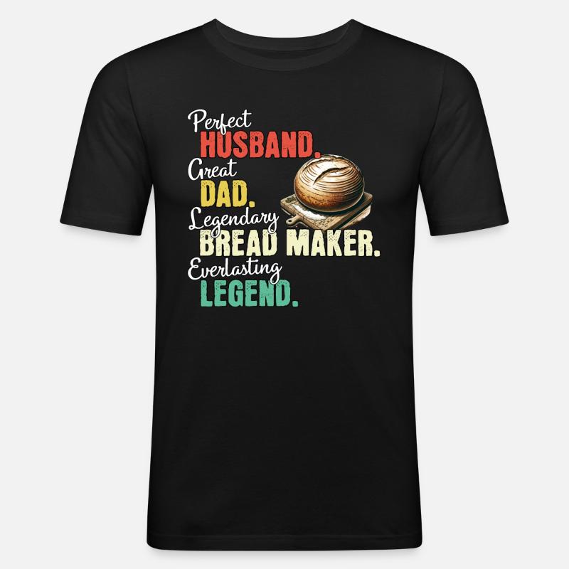 Breadmaker Dad - Men's Slim Fit T-Shirt - black