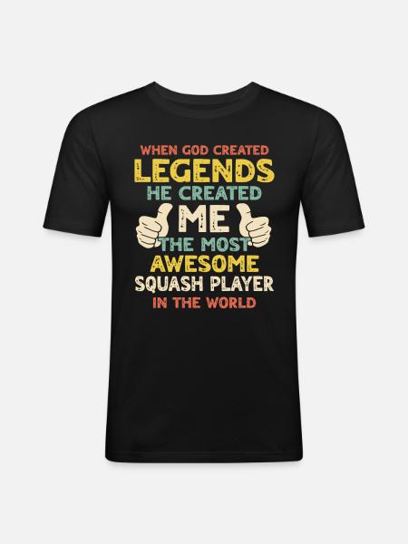 Squash player - Men's Slim Fit T-Shirt - black