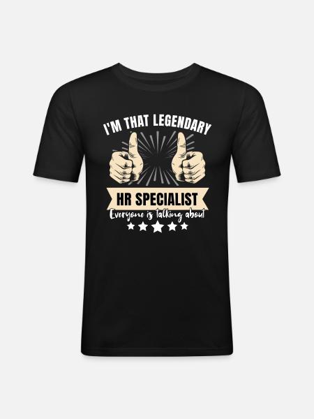 Legendary HR specialist - Men's Slim Fit T-Shirt - black