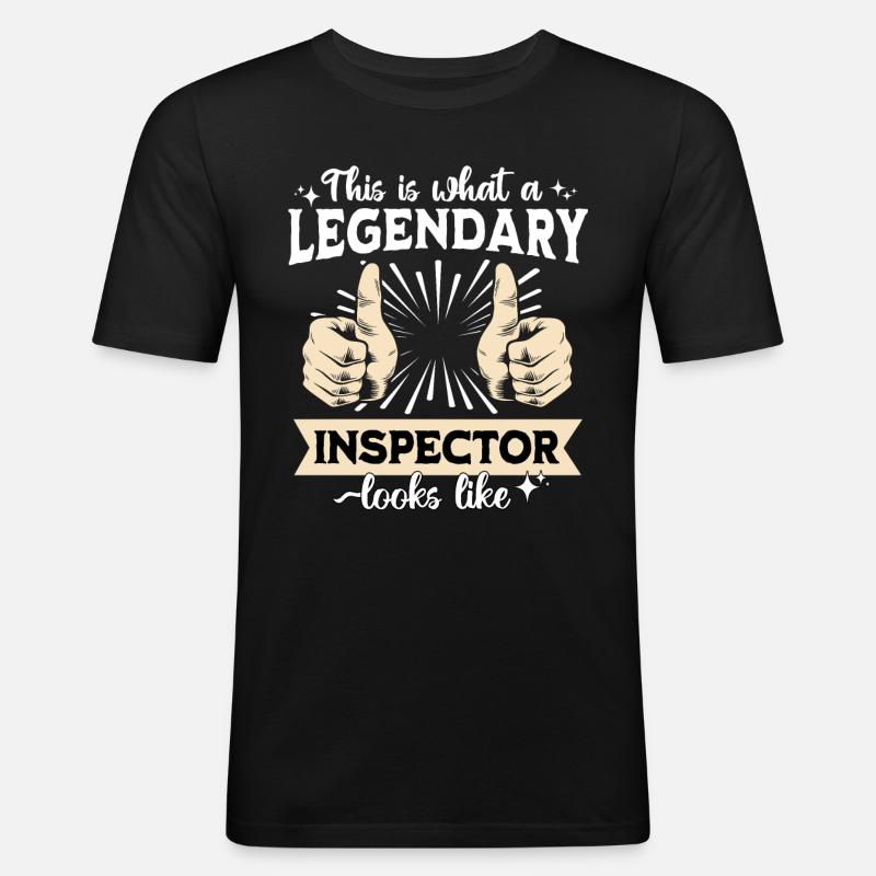 Legendärer Inspektor - Männer Slim Fit T-Shirt - Schwarz