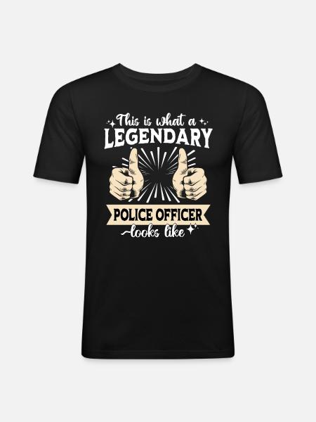 Legendary Policeman - Men's Slim Fit T-Shirt - black