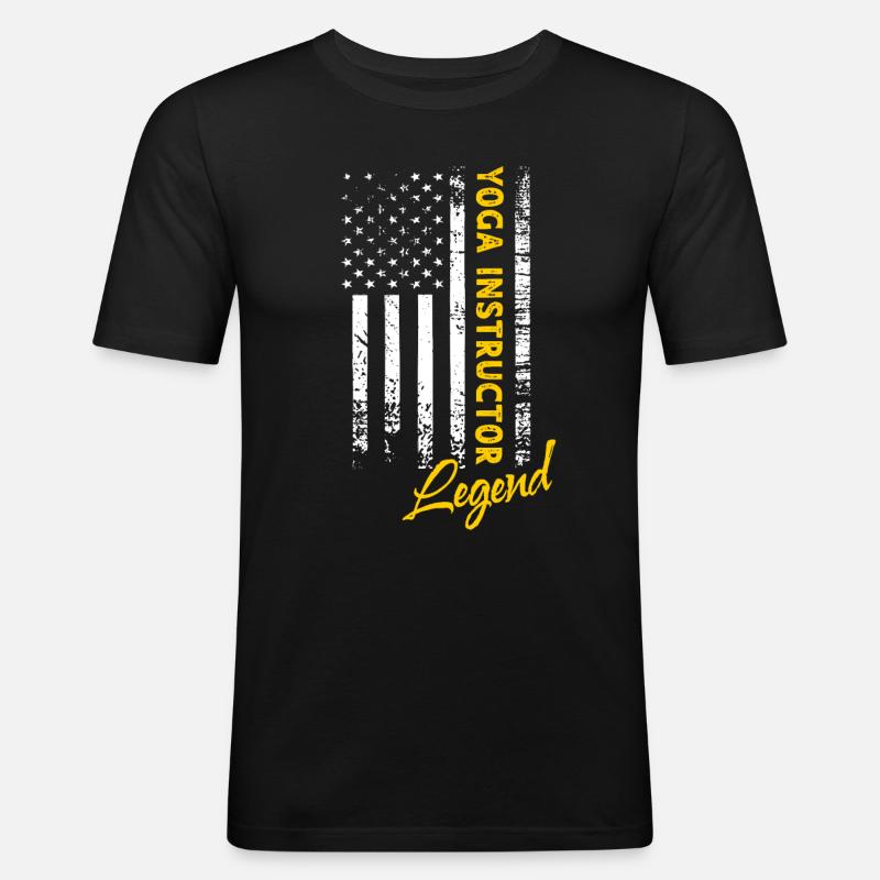 Yogalehrer Legende - Männer Slim Fit T-Shirt - Schwarz