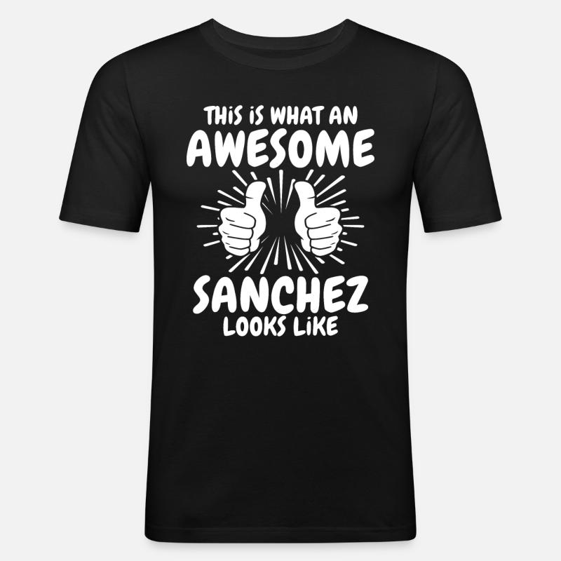 Sanchez - Männer Slim Fit T-Shirt - Schwarz